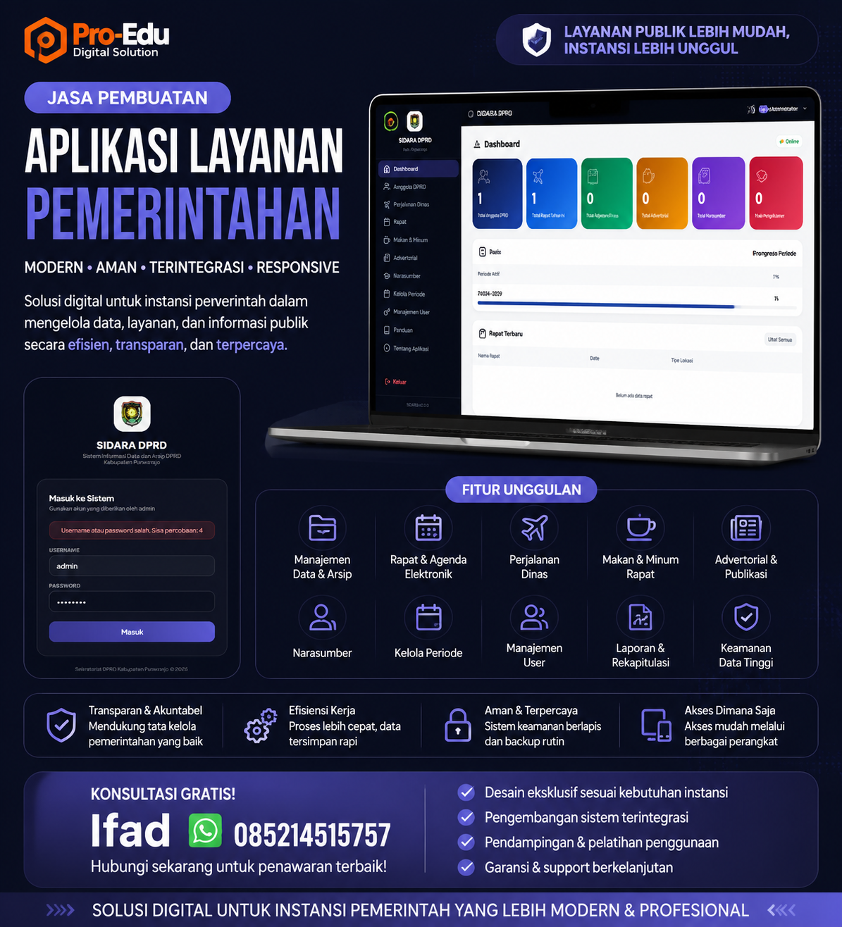 Flyer Jasa Pembuatan Aplikasi Bimbel dan Kursus Online